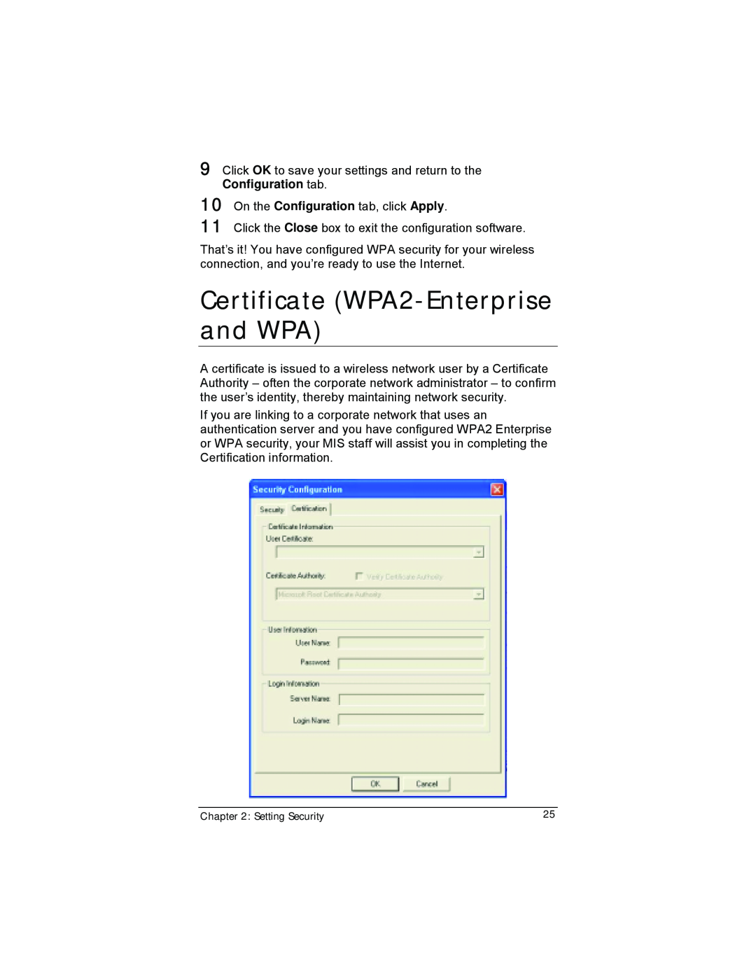 Zoom 4412A/TF manual Certificate WPA2-Enterprise and WPA 