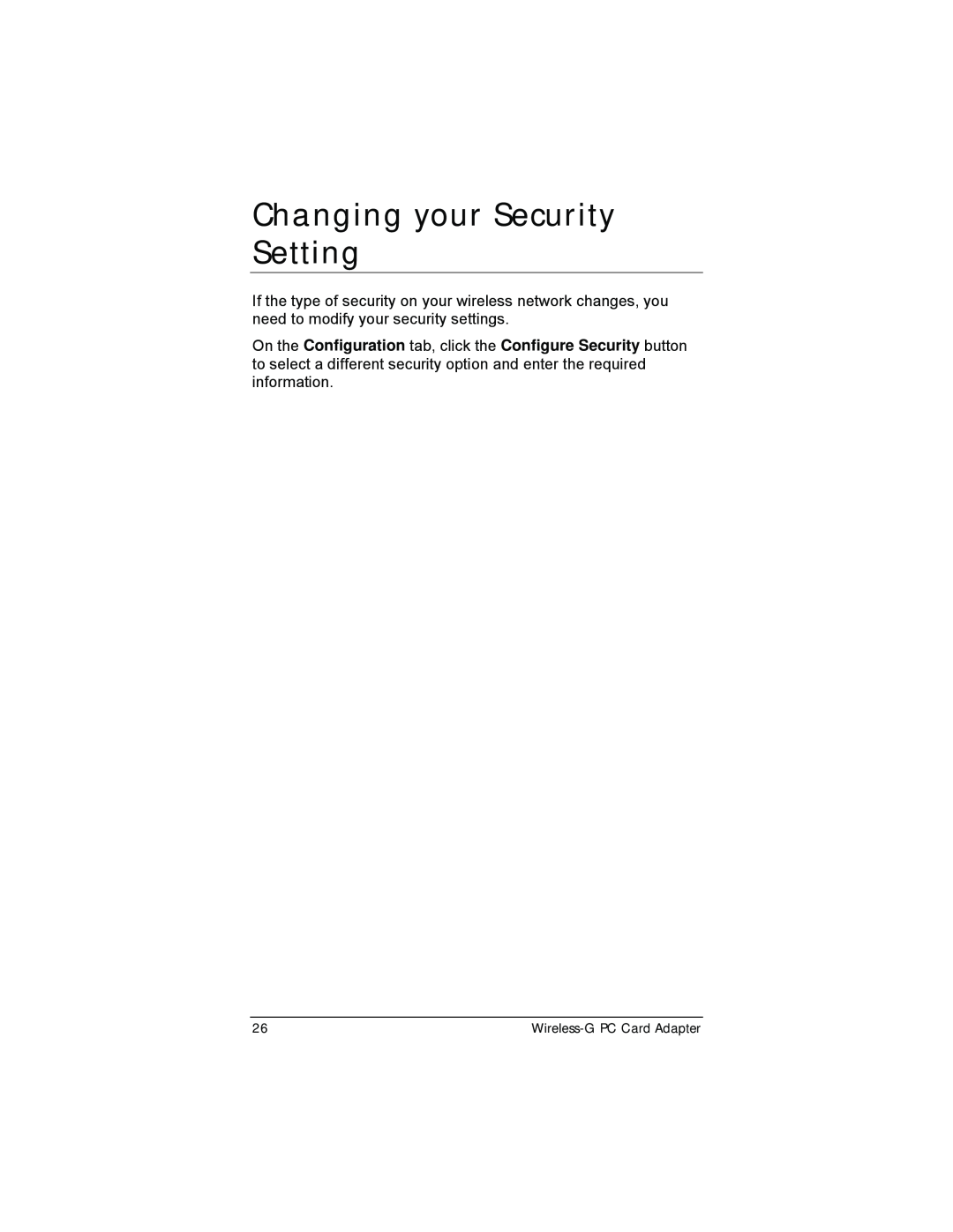 Zoom 4412A/TF manual Changing your Security Setting 