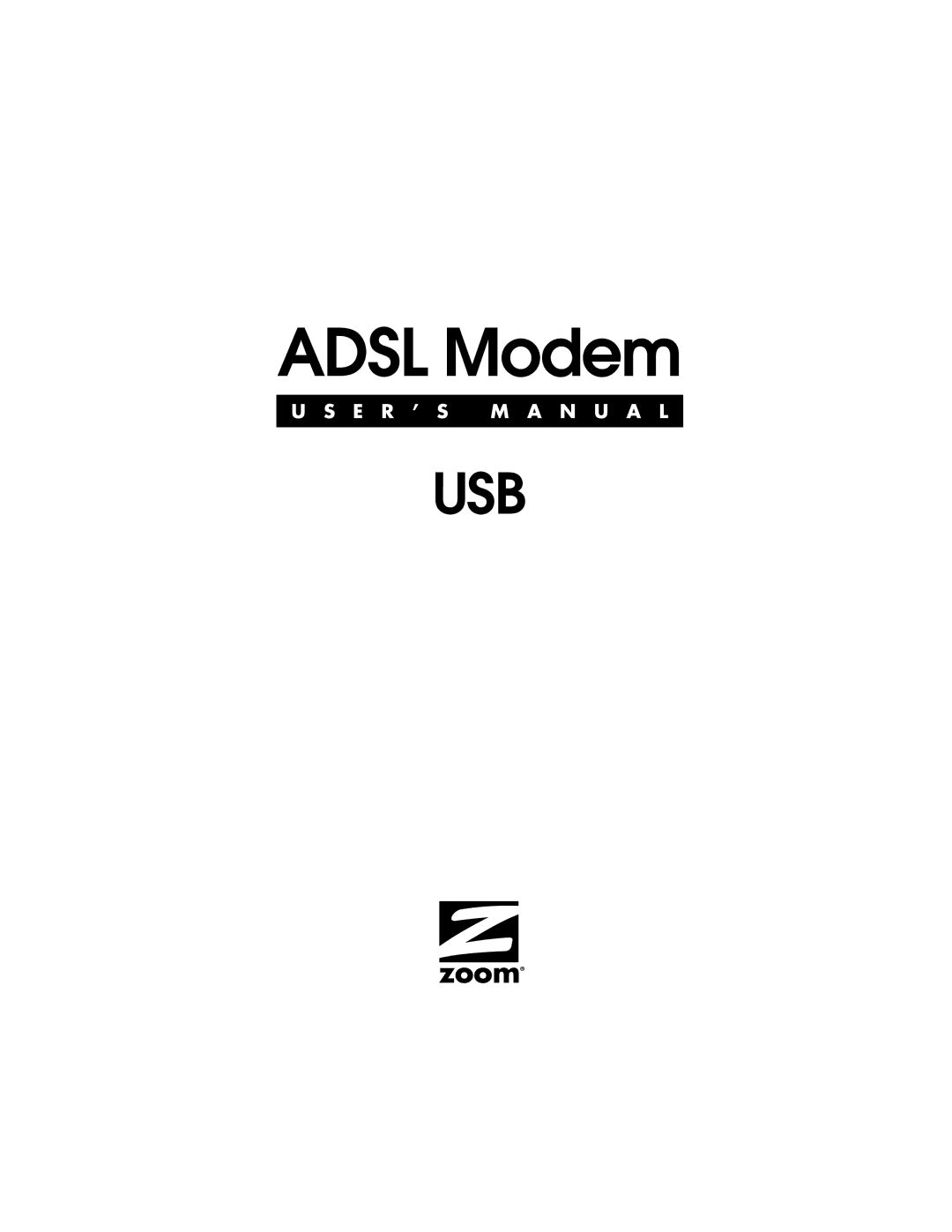 Zoom ADSL Modem manual Adsl Modem 