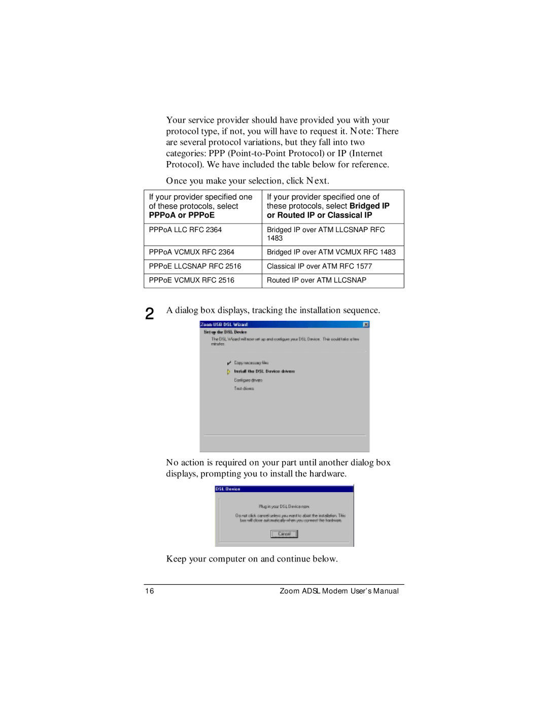 Zoom ADSL Modem manual PPPoA or PPPoE Or Routed IP or Classical IP 