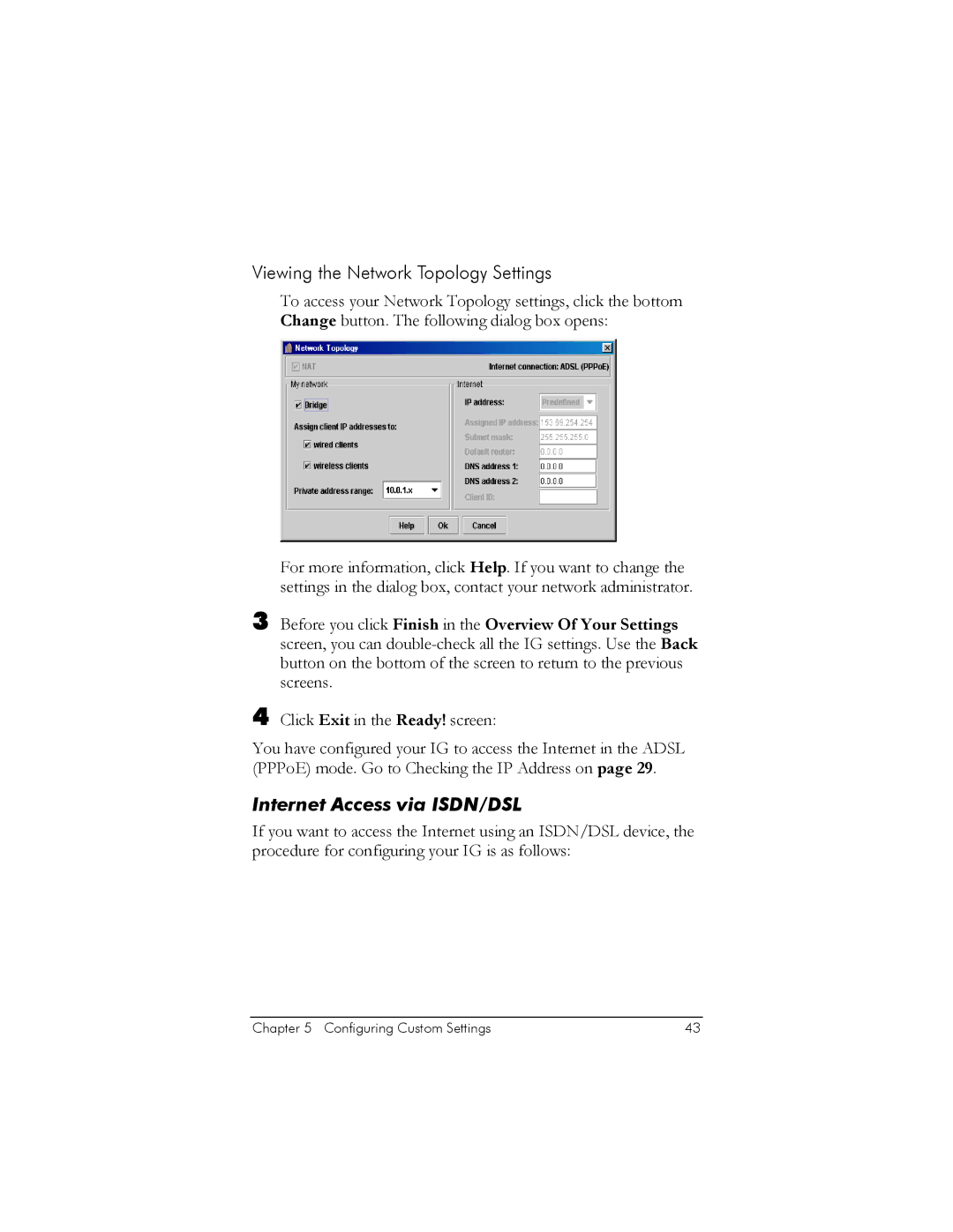 Zoom IG-4150 manual Internet Access via ISDN/DSL 