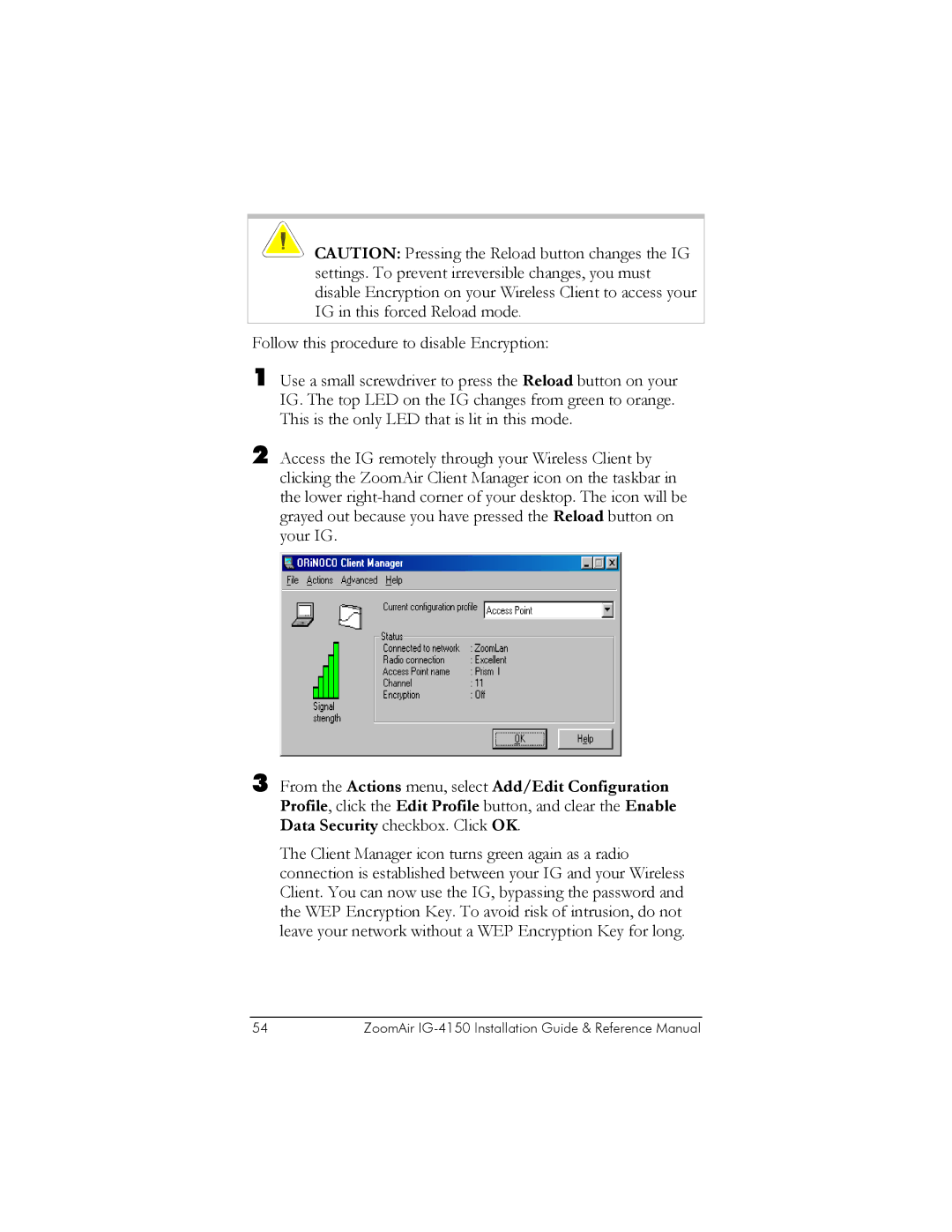 Zoom manual ZoomAir IG-4150 Installation Guide & Reference Manual 