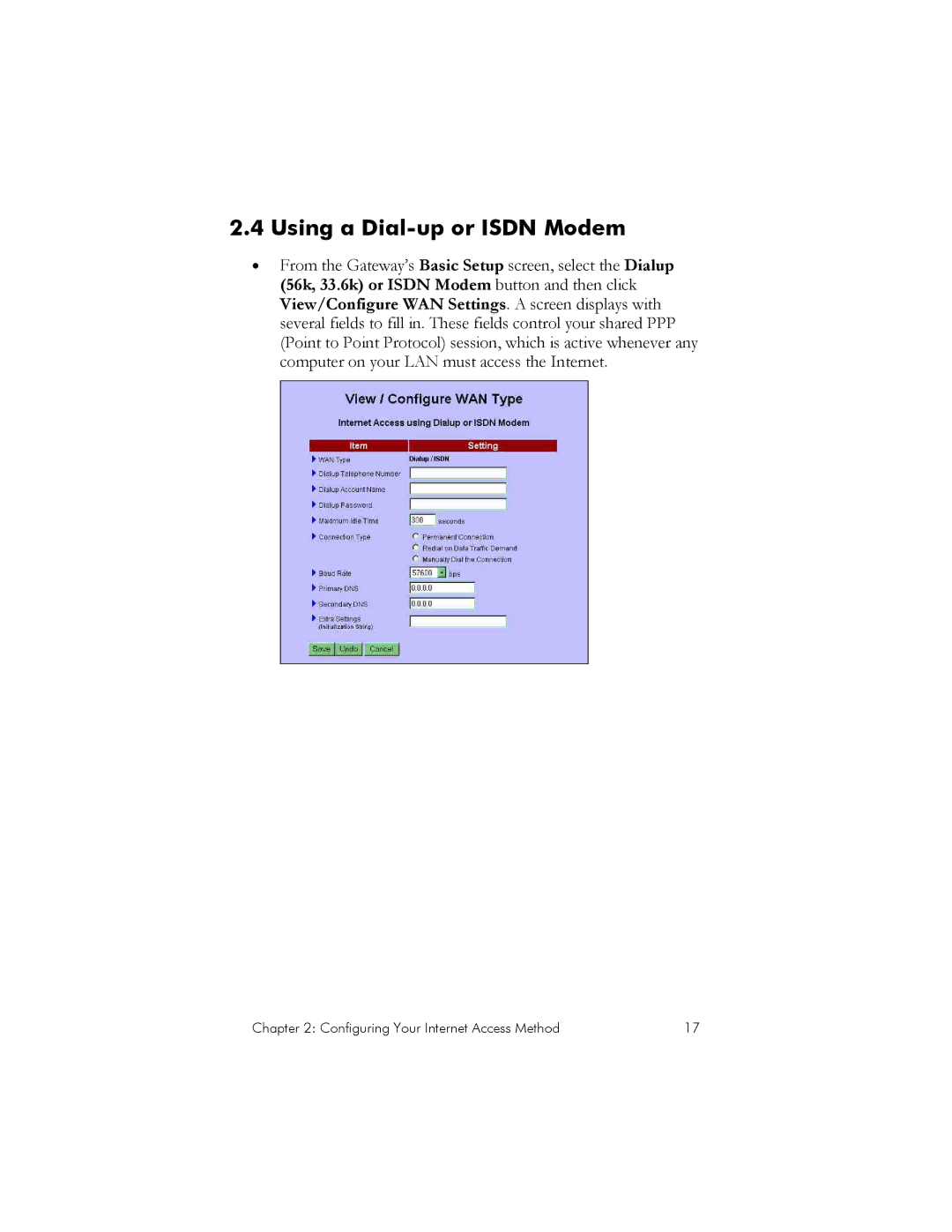 Zoom IG-4160 manual Using a Dial-up or Isdn Modem 