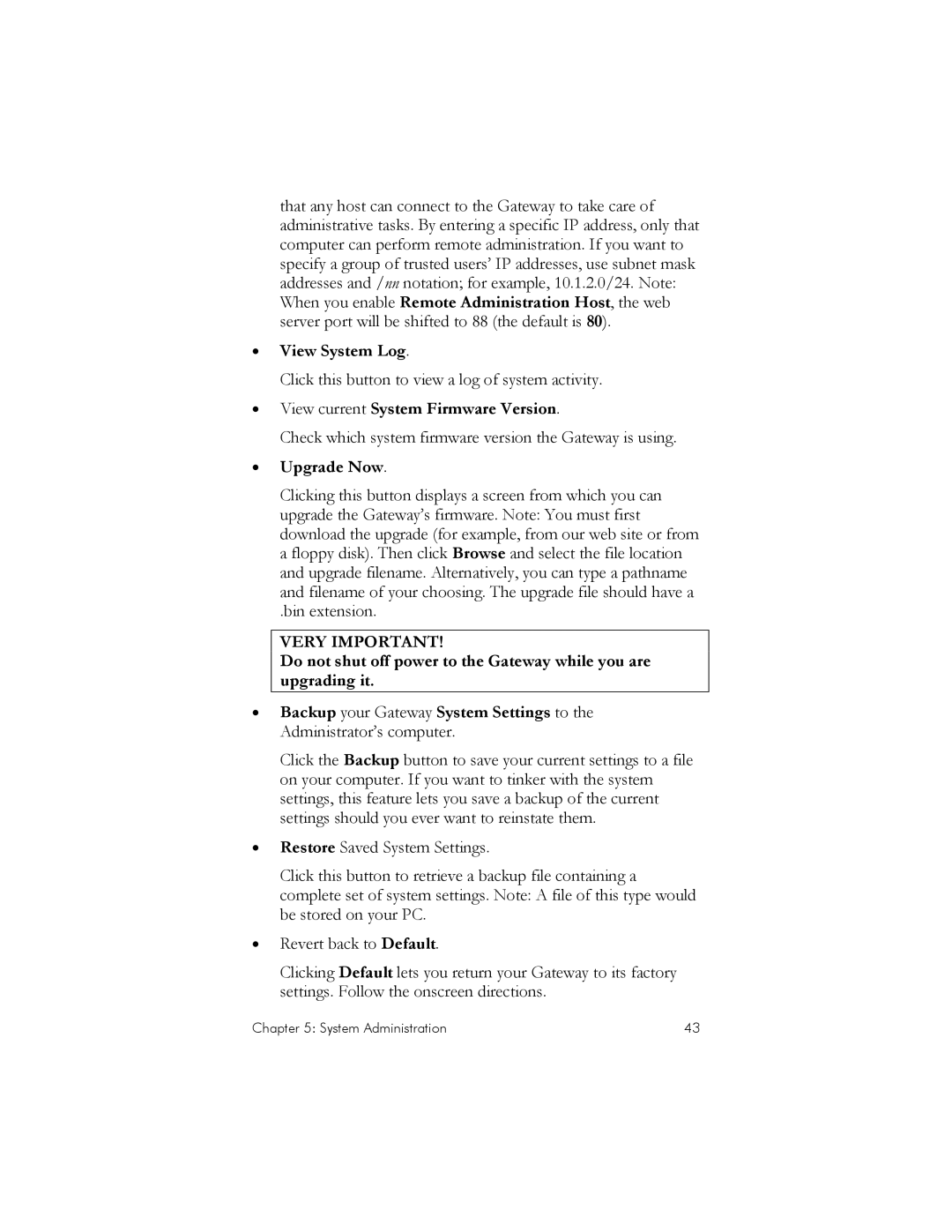 Zoom IG-4160 manual View System Log, View current System Firmware Version, Upgrade Now 