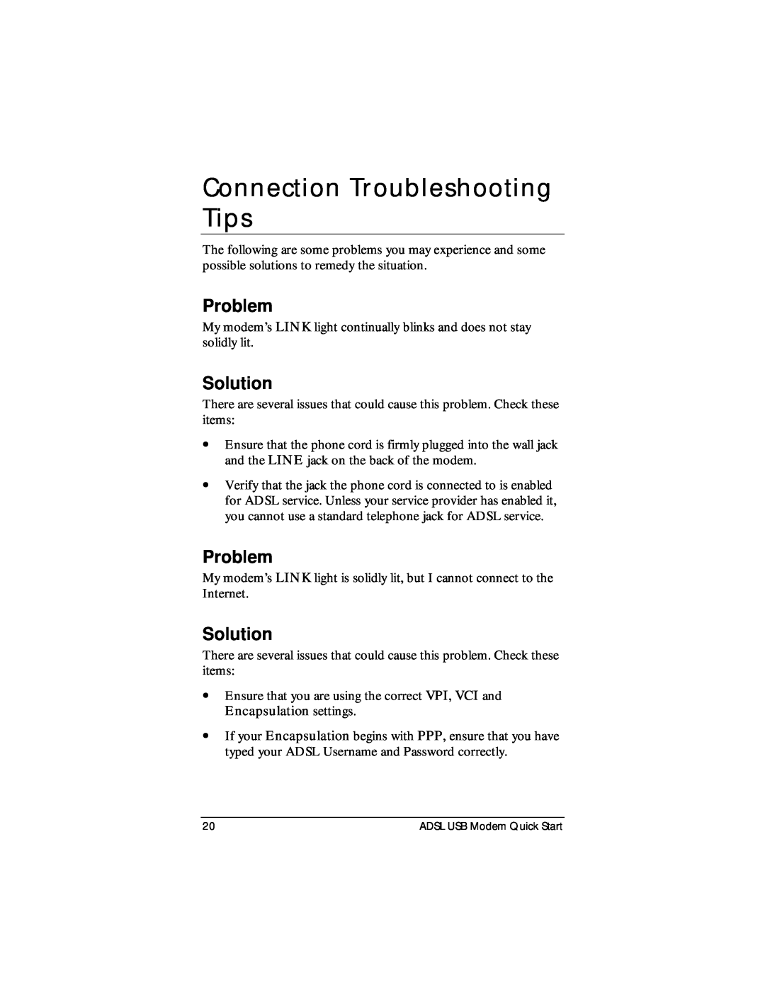 Zoom None quick start Connection Troubleshooting Tips, Problem, Solution 
