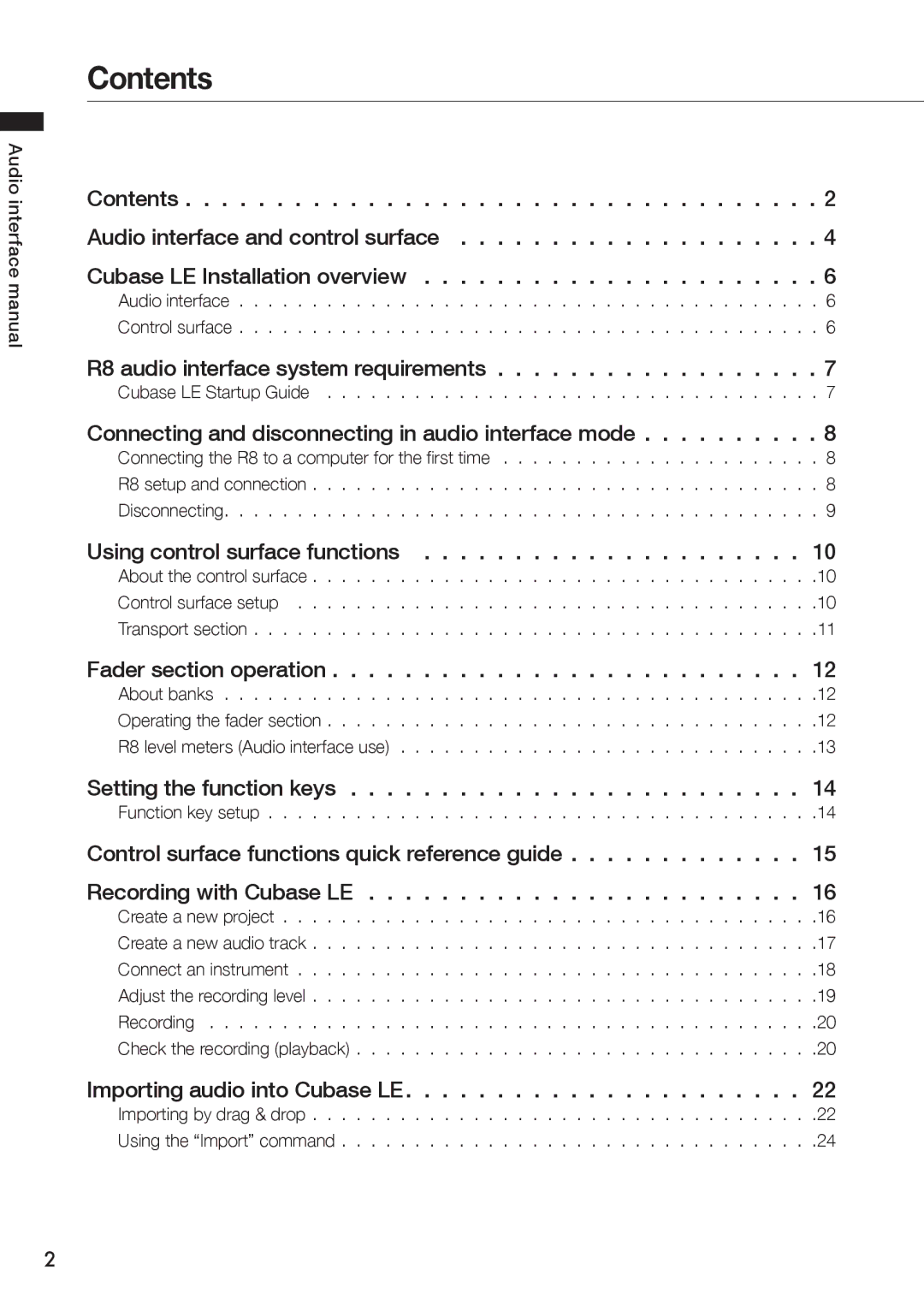 Zoom R8 manual Contents 