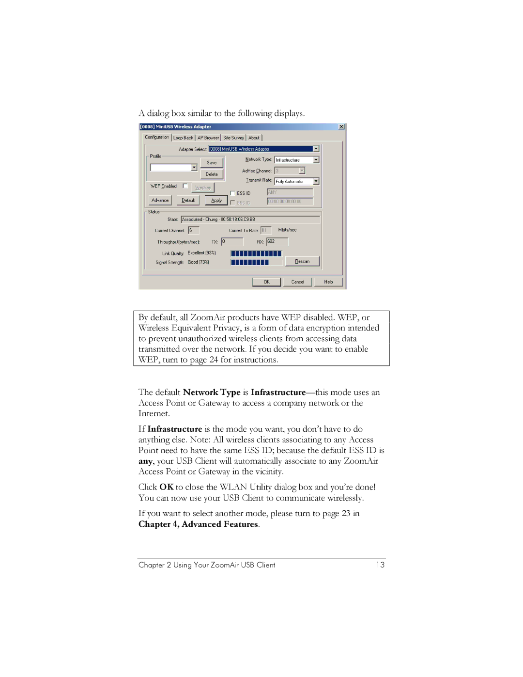 Zoom manual Using Your ZoomAir USB Client 