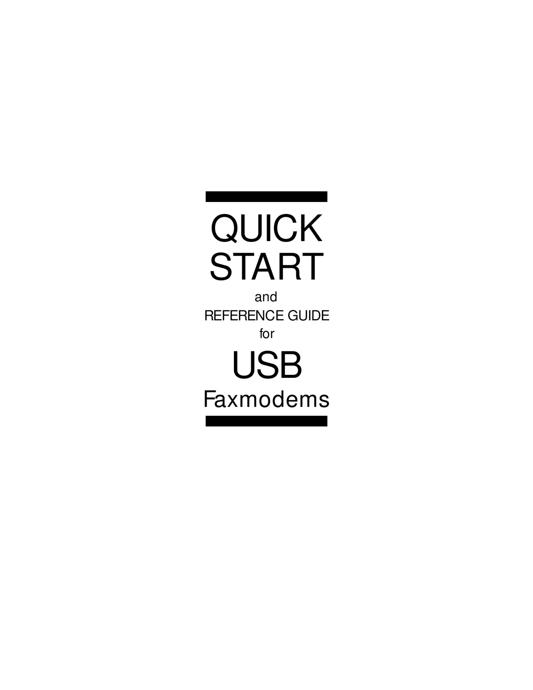 Zoom USB Faxmodem quick start Usb 