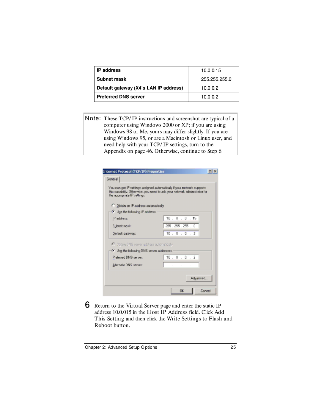 Zoom X4 manual Advanced Setup Options 