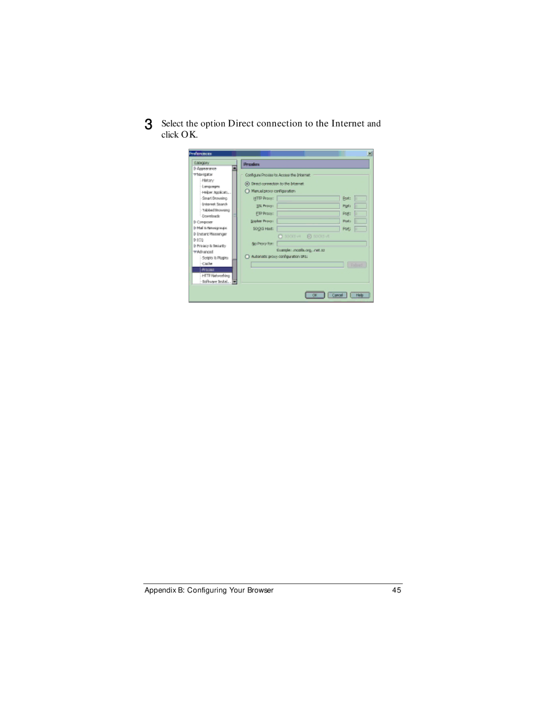 Zoom X4 manual Select the option Direct connection to the Internet 