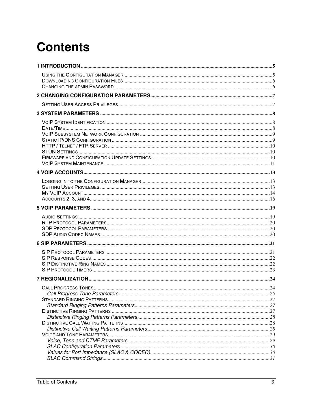 Zoom X6v VoIP manual Contents 