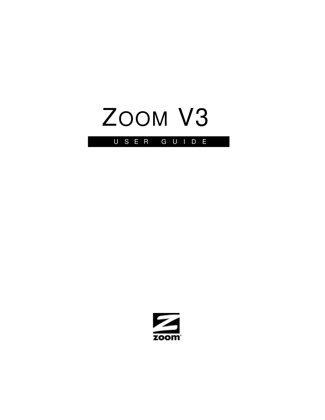 Zoom Zoom V3 manual 