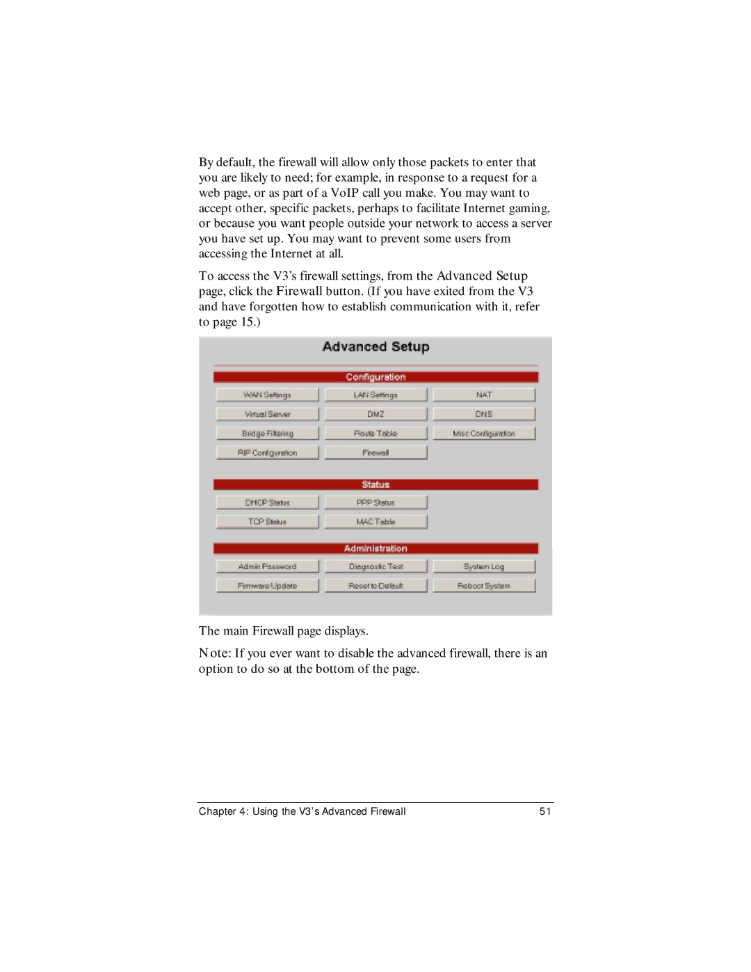 Zoom Zoom V3 manual Using the V3’s Advanced Firewall 