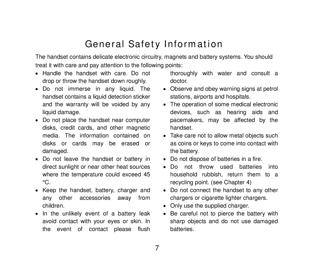 ZTE F858 user manual General Safety Information 