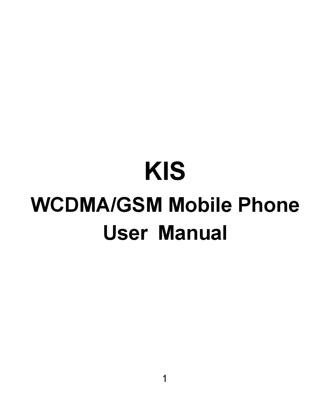 ZTE KIS user manual Kis 