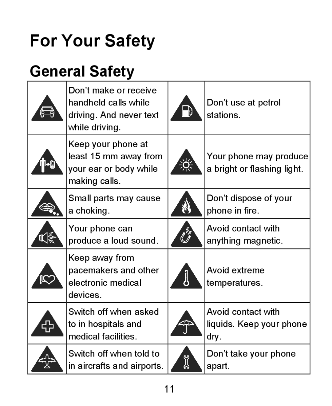 ZTE KIS user manual For Your Safety, General Safety 