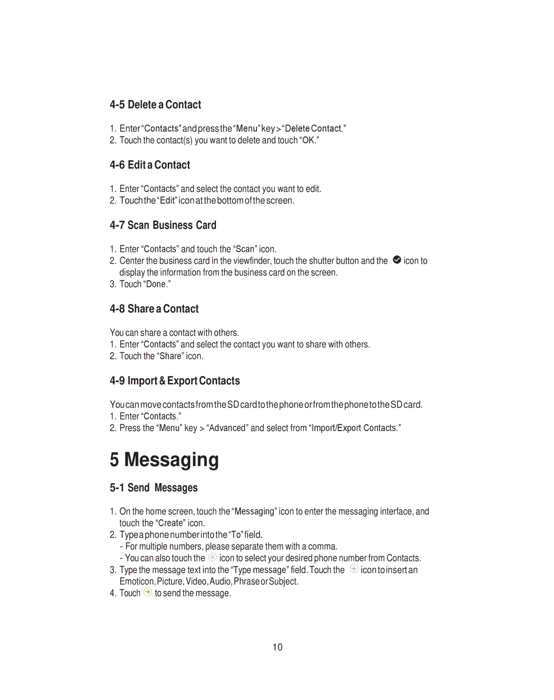 ZTE NX405H user manual Messaging 