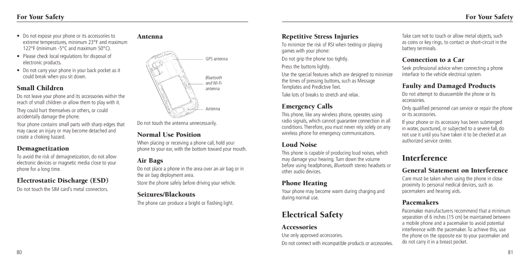 ZTE Z665C user manual Interference, Electrical Safety 