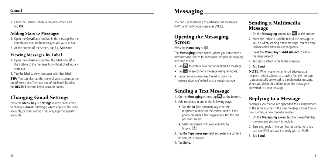 ZTE Z750C user manual Messaging 