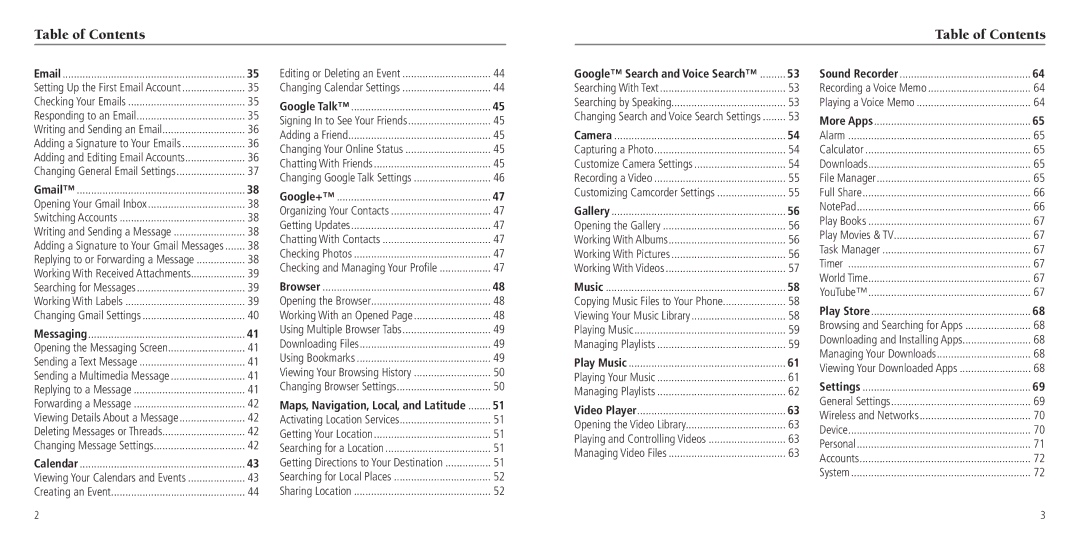 ZTE Z750C user manual Table of Contents 