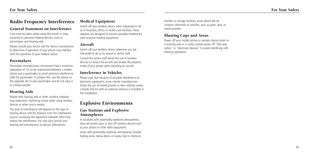 ZTE Z750C user manual Radio Frequency Interference, Explosive Environments 