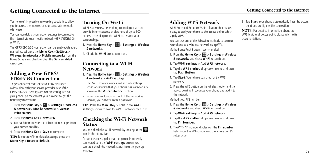 ZTE Z768G user manual Getting Connected to the Internet 