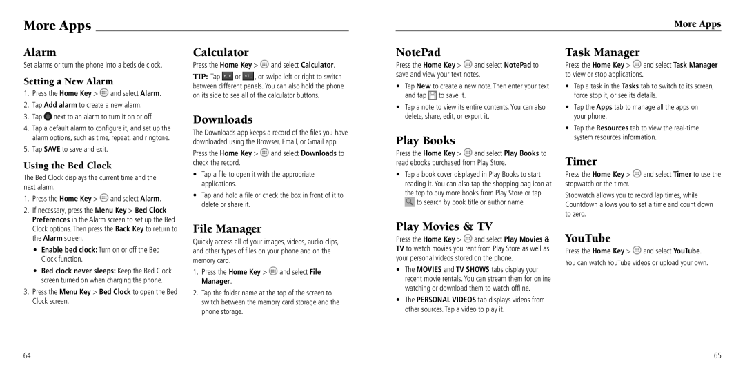 ZTE Z795G user manual More Apps 