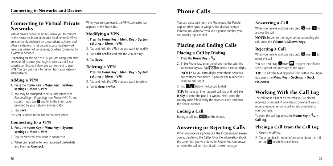 ZTE Z797C user manual Phone Calls 