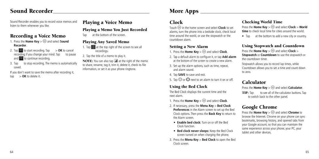 ZTE Z797C user manual Sound Recorder, More Apps 