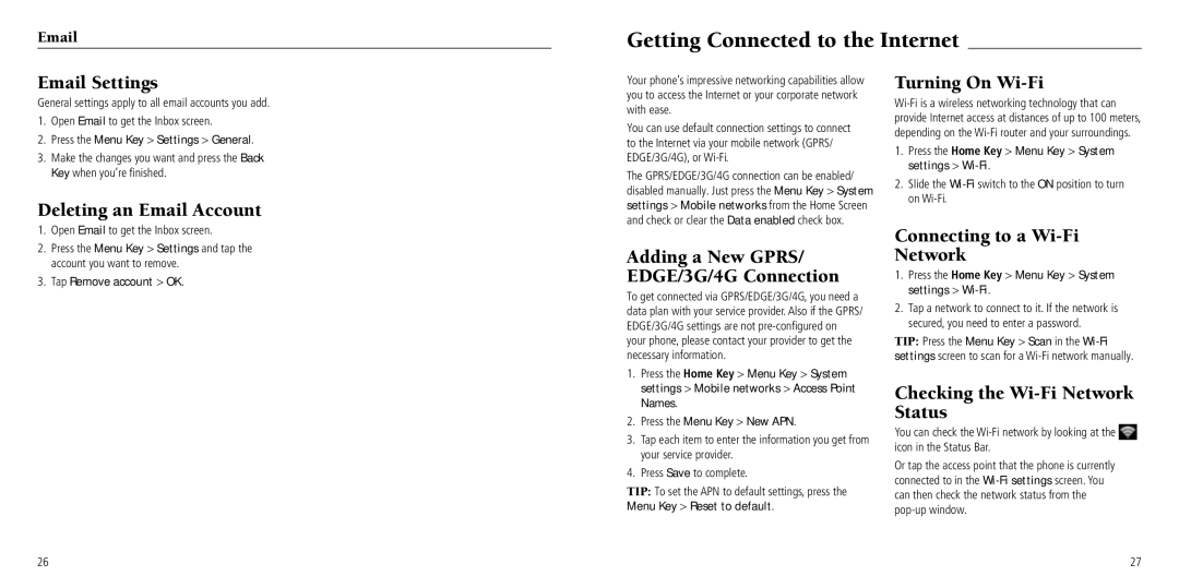 ZTE Z930L user manual Getting Connected to the Internet 