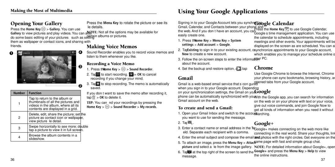 ZTE Z930L user manual Using Your Google Applications 