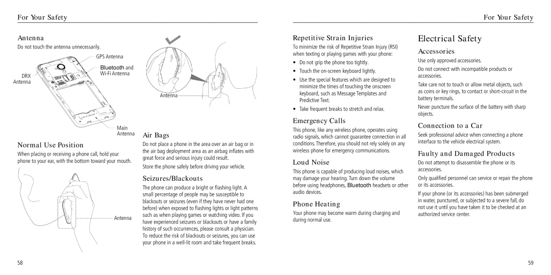 ZTE Z930L user manual Electrical Safety 