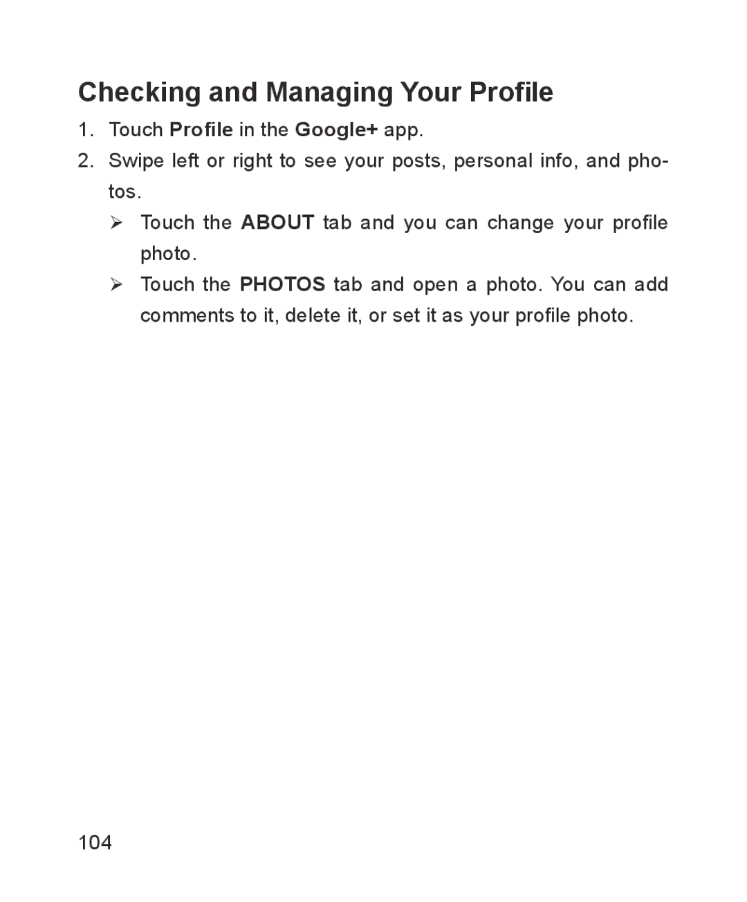 ZTE ZTE Blade III user manual Checking and Managing Your Profile 