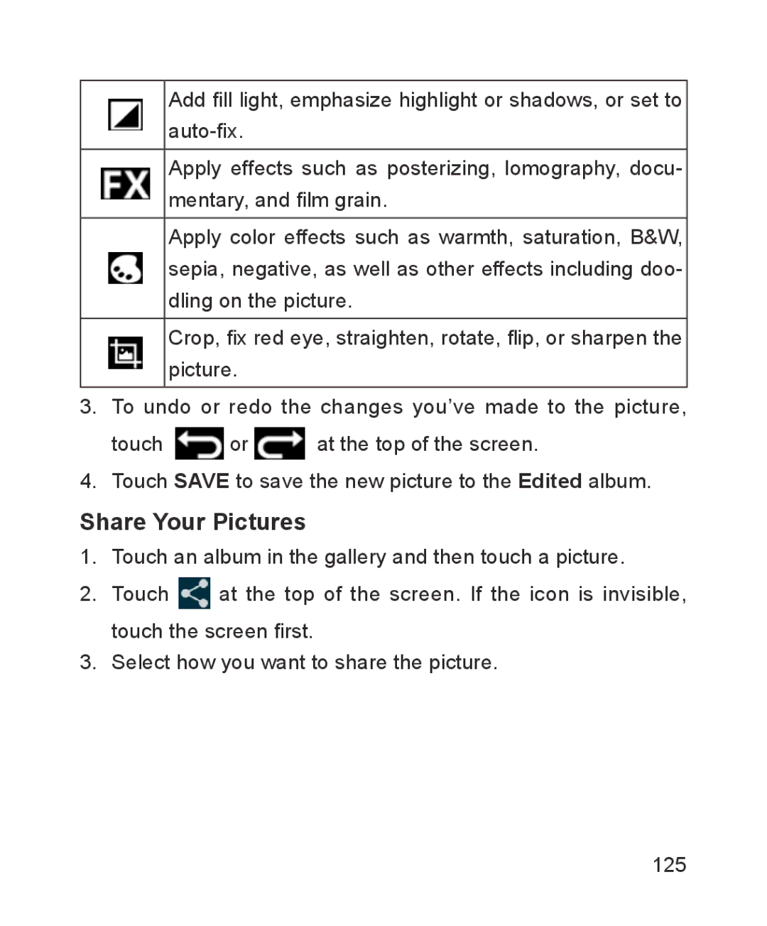 ZTE ZTE Blade III user manual Share Your Pictures 