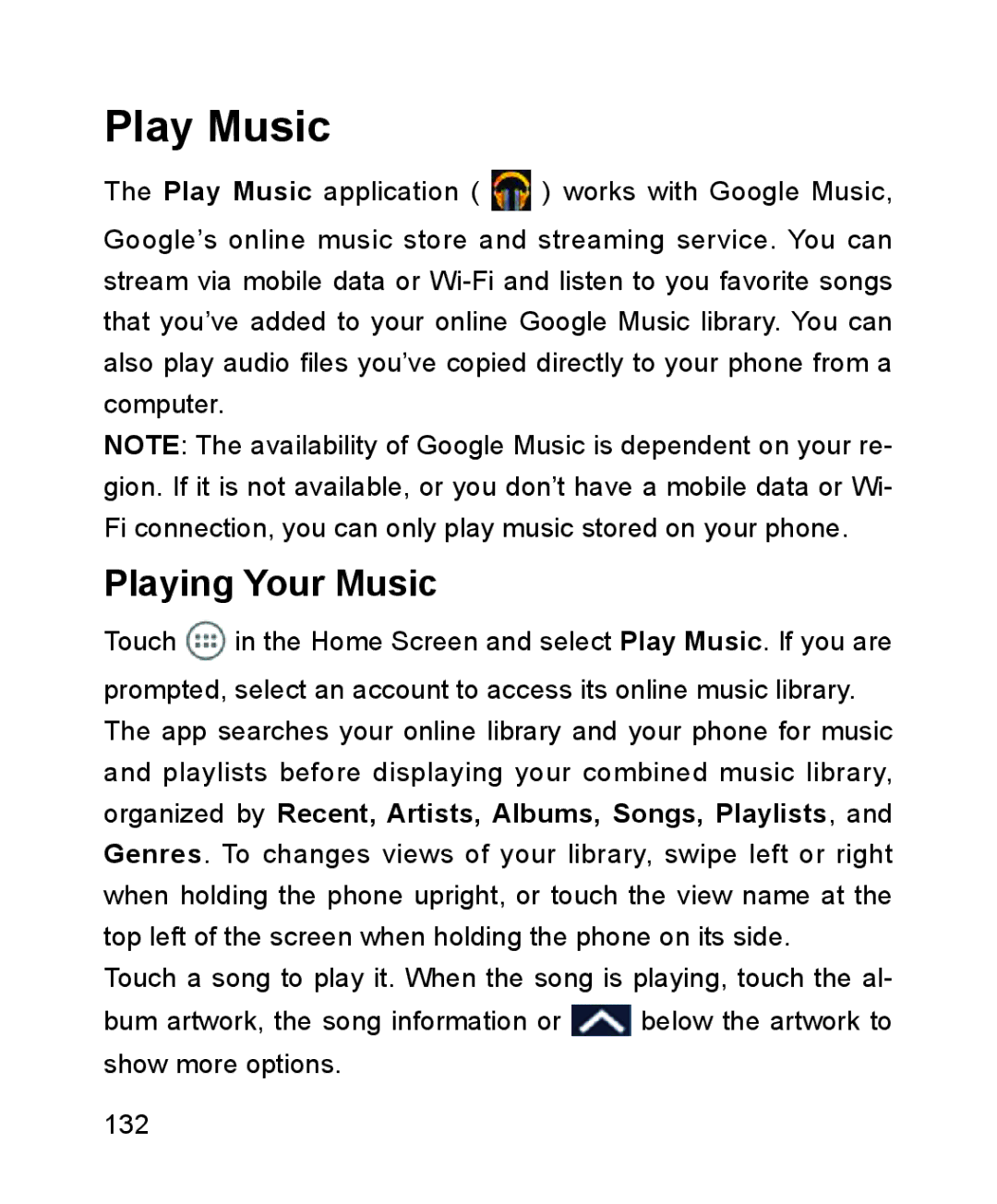 ZTE ZTE Blade III user manual Play Music, Playing Your Music 