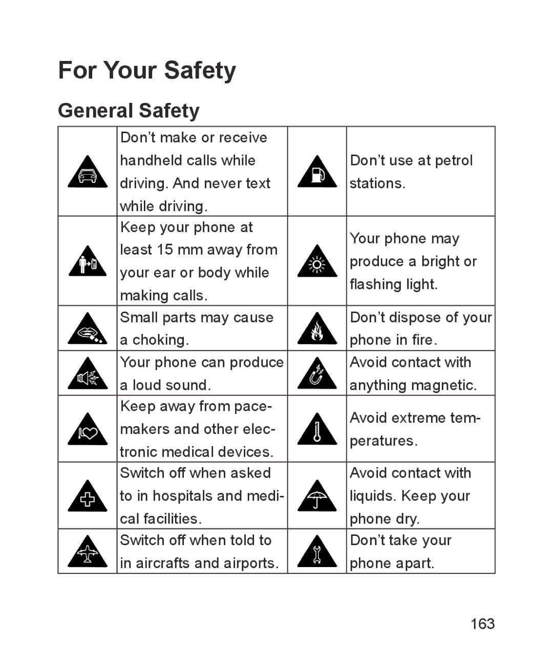 ZTE ZTE Blade III user manual For Your Safety, General Safety 