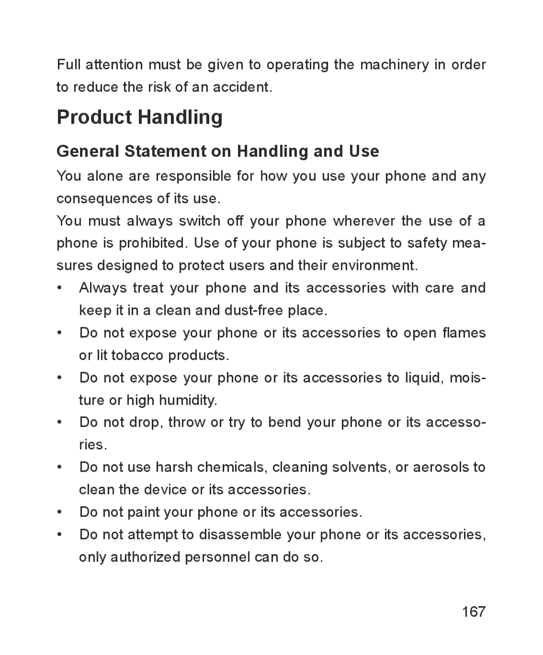 ZTE ZTE Blade III user manual Product Handling, General Statement on Handling and Use 