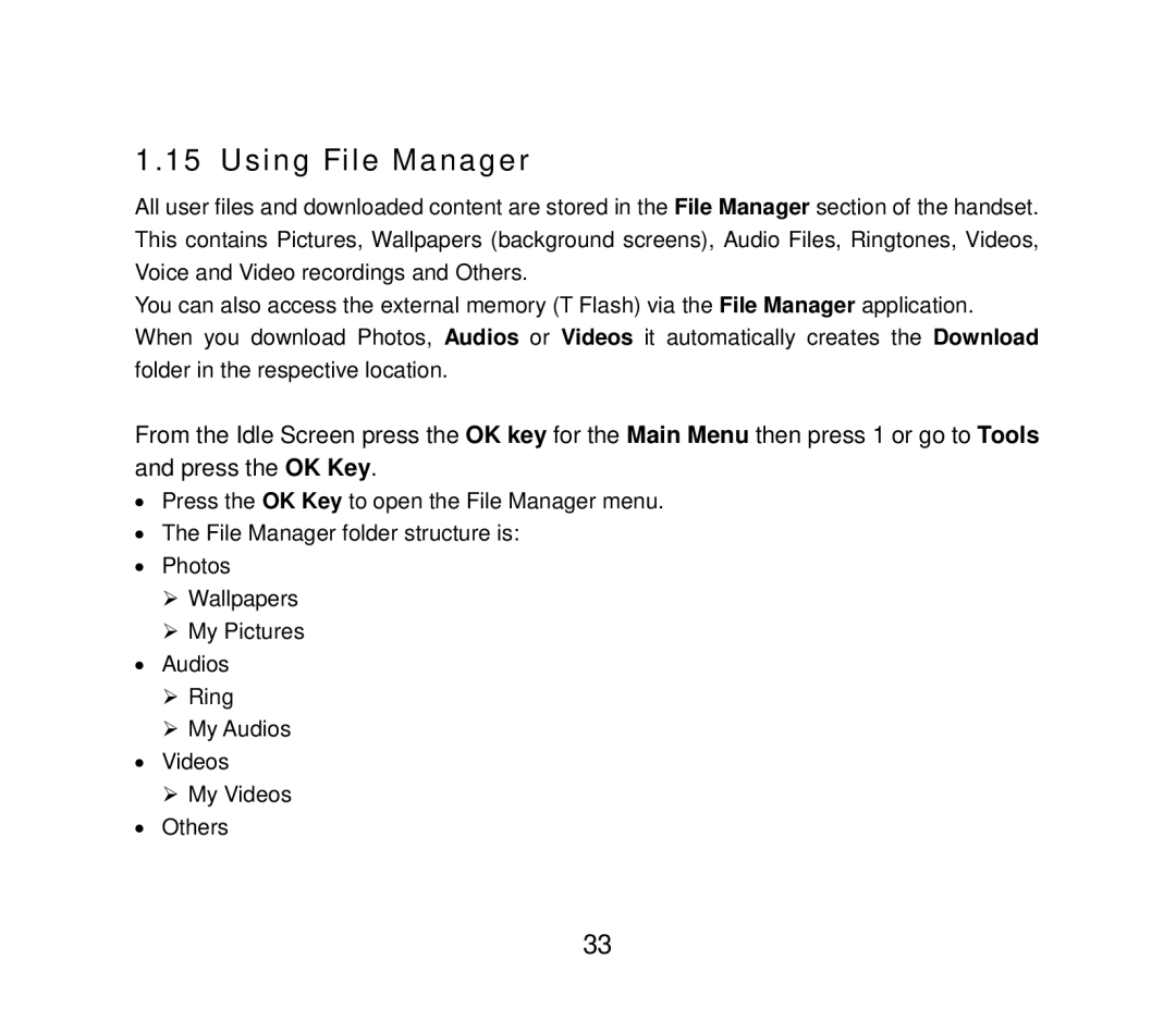 ZTE ZTE F152 user manual Using File Manager 