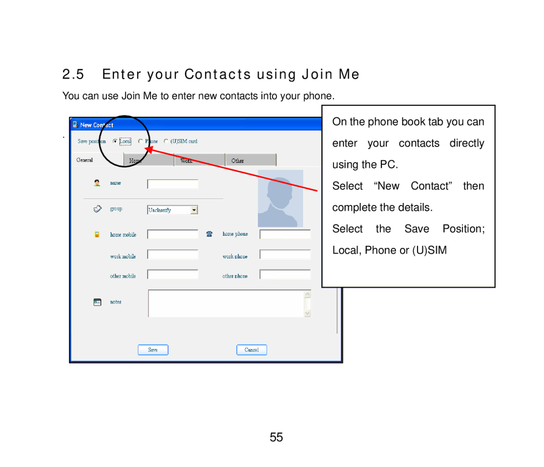 ZTE ZTE F152 user manual Enter your Contacts using Join Me 