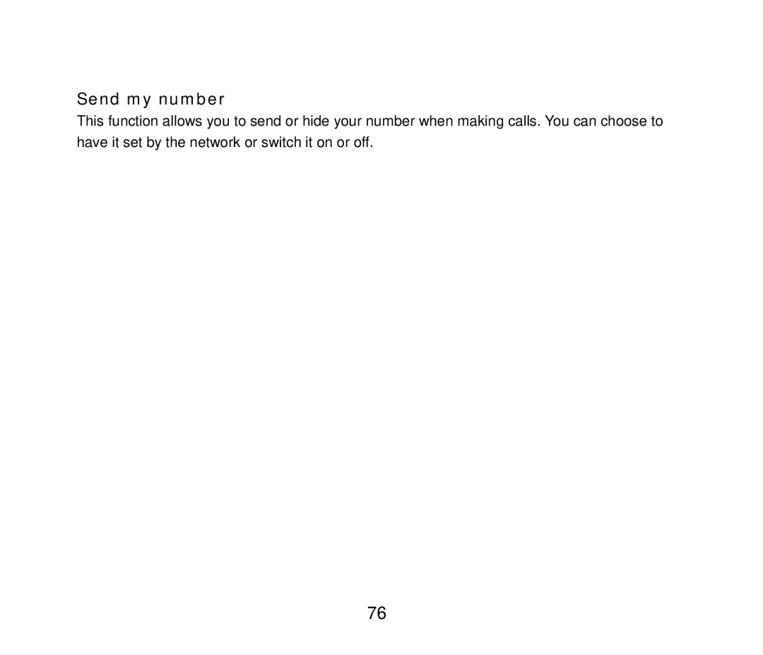 ZTE ZTE F152 user manual Send my number 