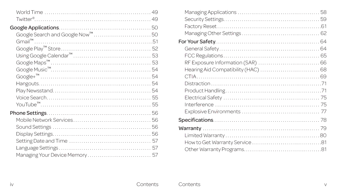 ZTE ZTE Z667 manual Ctia 