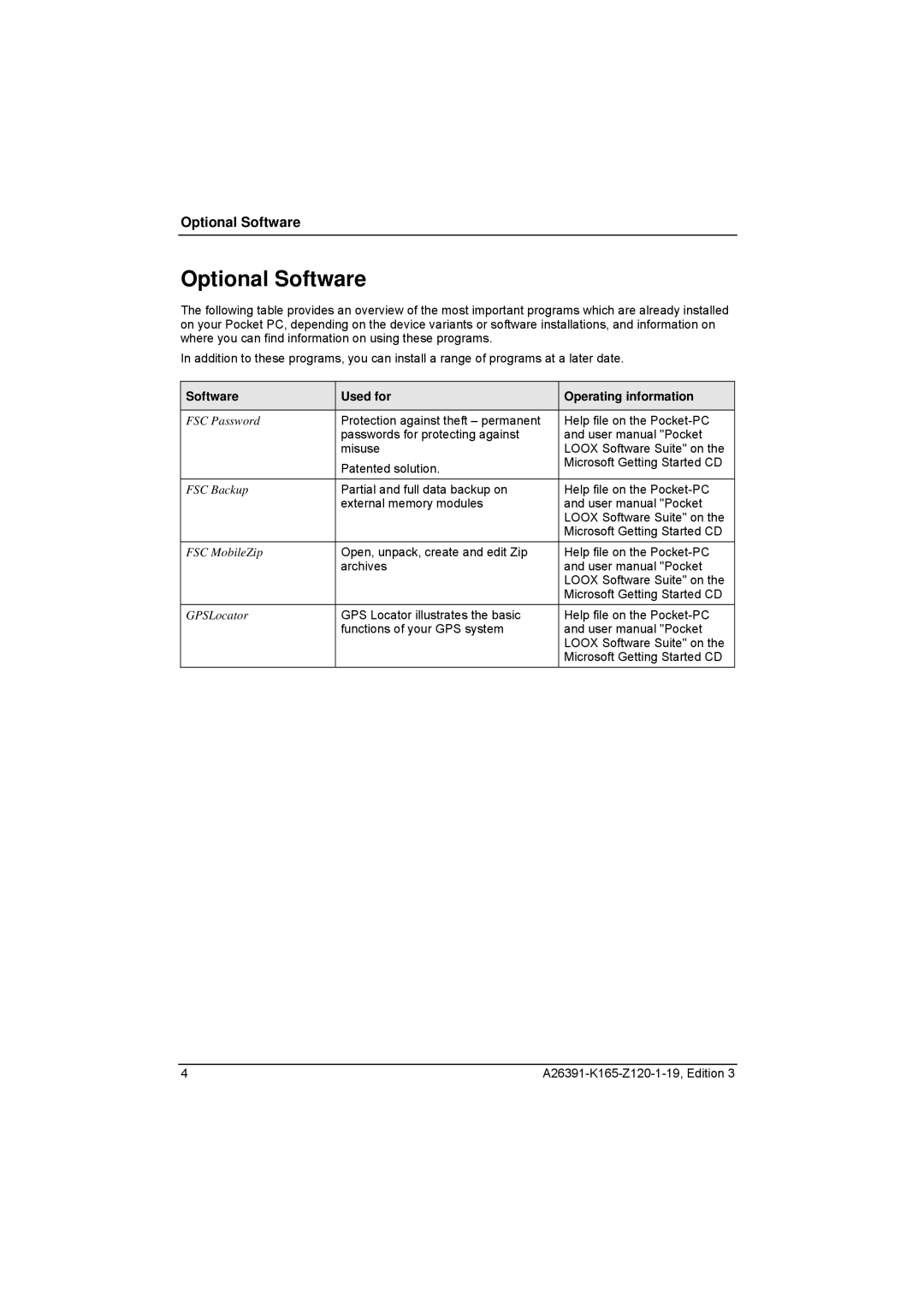 Zweita  Co N/C Series manual Optional Software 