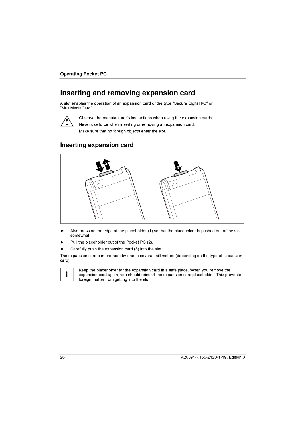 Zweita  Co N/C Series manual Inserting and removing expansion card, Inserting expansion card 