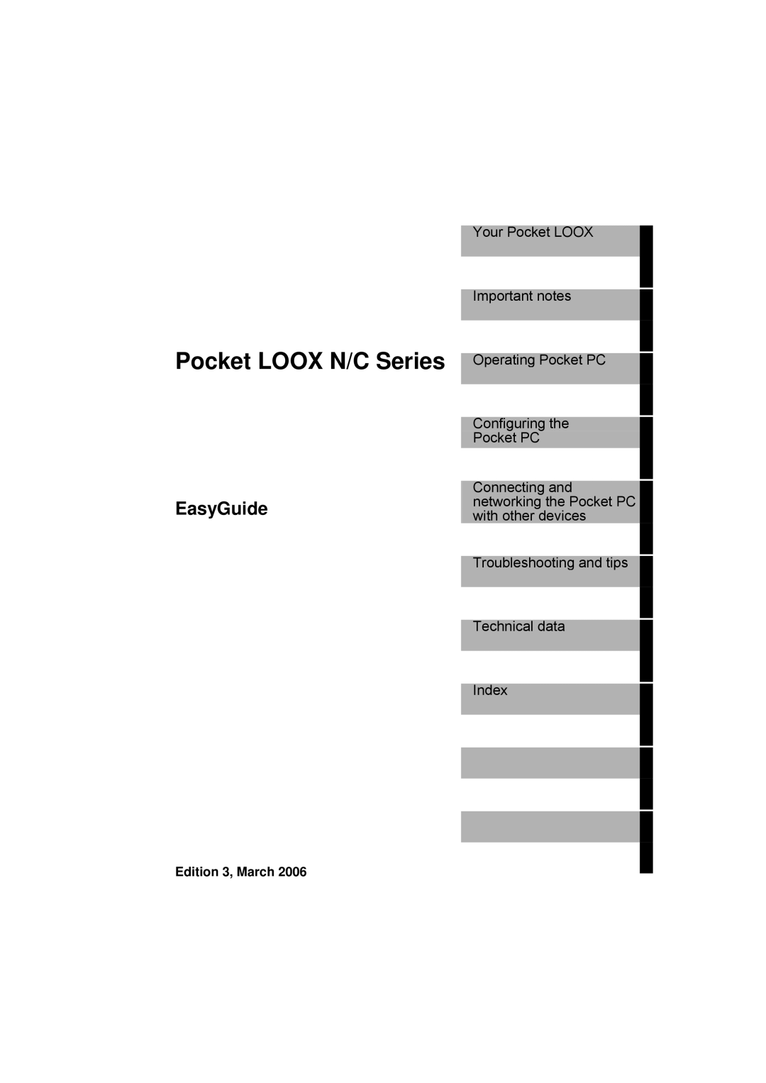 Zweita  Co manual Pocket Loox N/C Series Operating Pocket PC, EasyGuide 