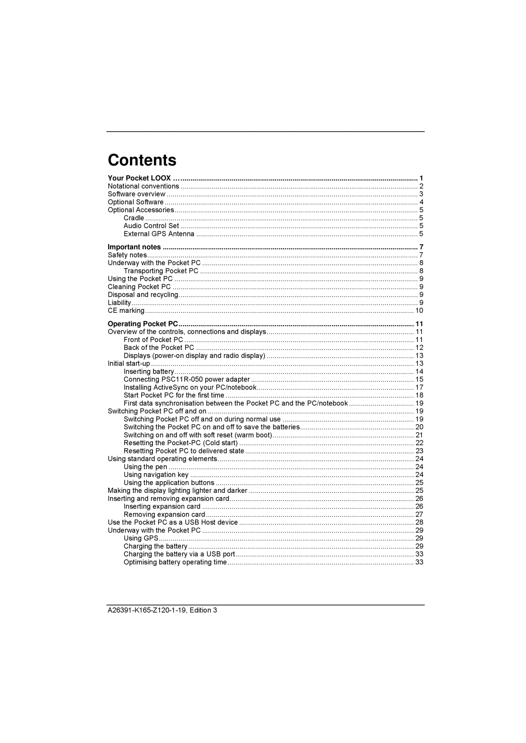 Zweita  Co N/C Series manual Contents 