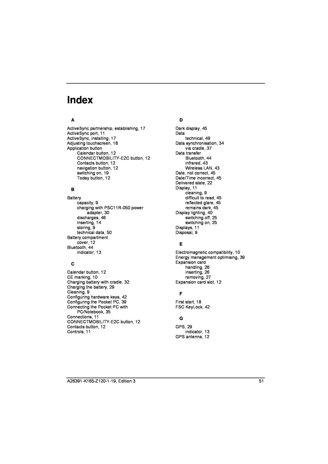 Zweita  Co N/C Series manual Index 
