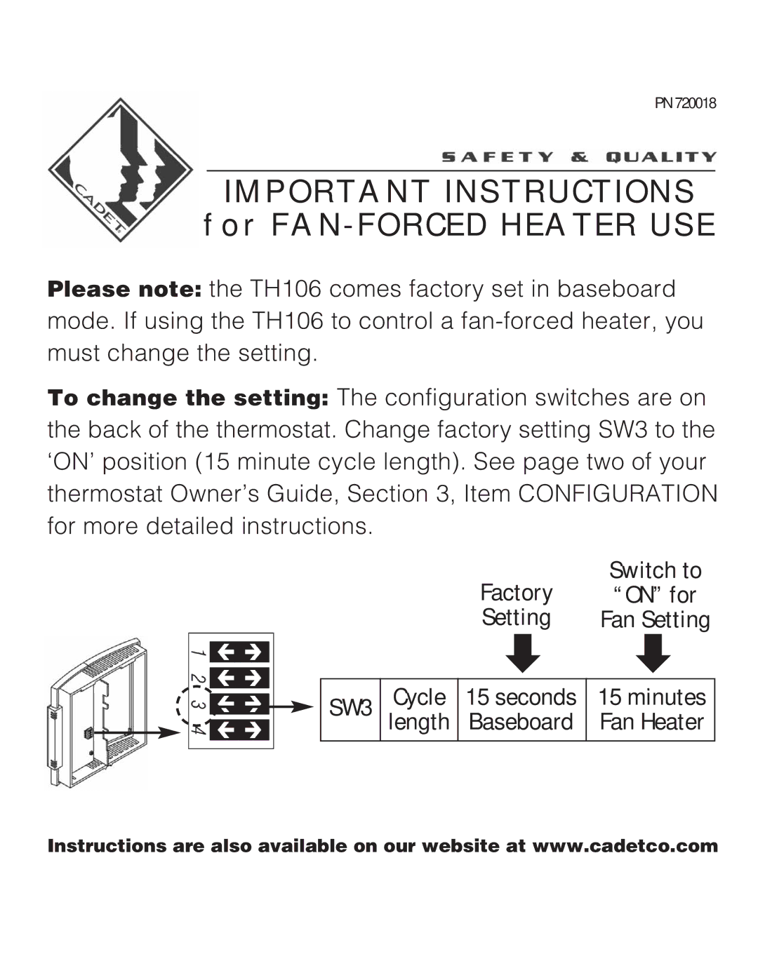 Zyliss TH106 manual Important Instructions for FAN-FORCED Heater USE 