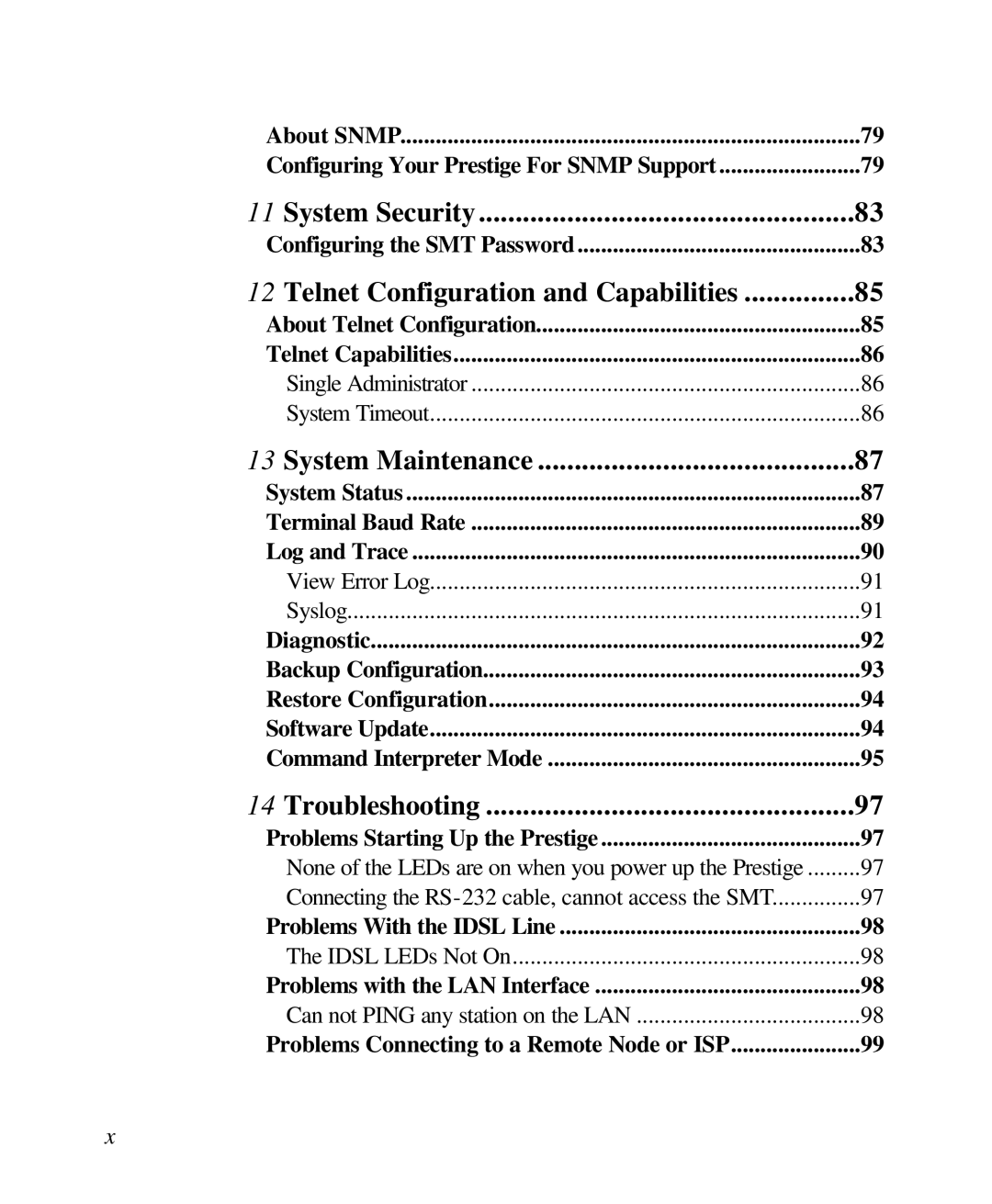 ZyXEL Communications 128L user manual System Security 