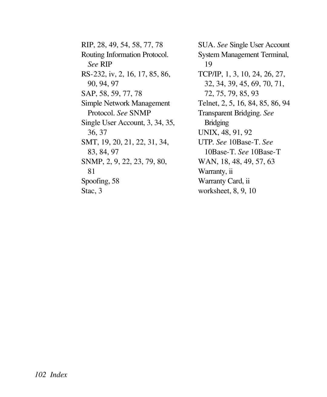 ZyXEL Communications 128L user manual See RIP 