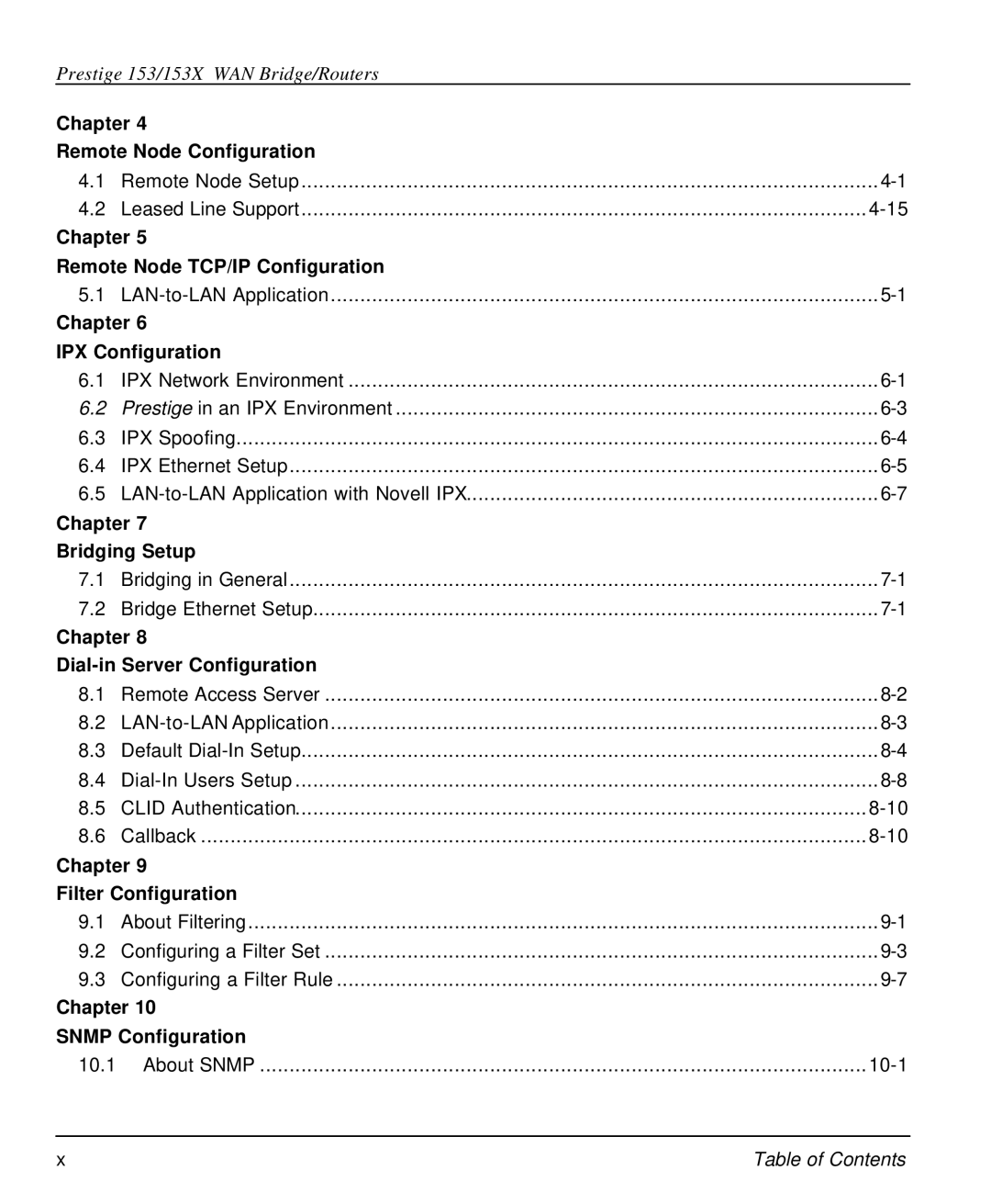 ZyXEL Communications 153X user manual Chapter Remote Node Configuration, Chapter Remote Node TCP/IP Configuration 